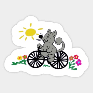 Rat riding bike Sticker